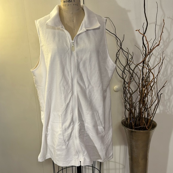 croft & barrow Other - Croft & Barrow terry zippered sleeveless cover-up